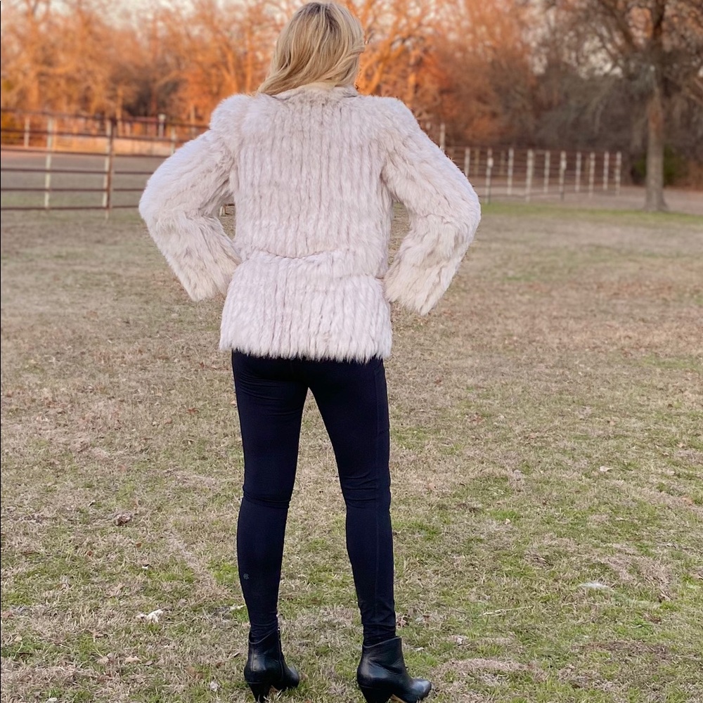 SAGA FOX JACKET FOX FUR JACKET WHITE BLUE FOX